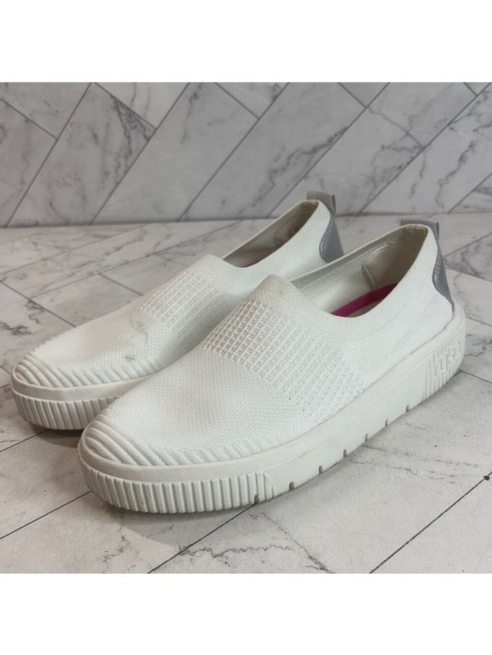 NWT Ryka Womens Vista White Stretch Knit Slip-On Casual Sneakers Shoes Size 9M - Picture 2 of 9